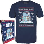 Funko Boxed Tees: Disney Star Wars Holiday - R2-D2 Snowman (S)