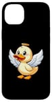 Coque pour iPhone 14 Plus Adorable canard d'ange avec ailes et halo