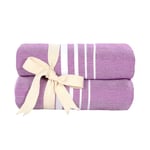 Cacala Paradise Series Turkish Bath Towels, Purple