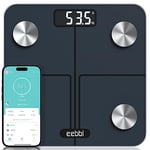 EEBBL Balance Pese Personne, Balance Connectée Bluetooth Pèse Personne Impédancemètre, Balance Impedancemetre avec 13 Données Corporelles (BMI/Graisse Corporelle/Masse Osseuse/BMR/Muscle/Eau)