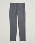 Canali Slim Fit Washable Flannel Trousers Grey Melange