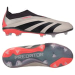 adidas Predator Elite Laceless FG Vivid Horizon - Sølv/Aurora Black/Grå Barn - Gress (FG), størrelse 38⅔