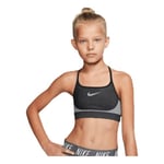 Nike G NK Bra Seamless Soutien-Gorge de Sport Fille, Black/Wolf Grey/Wolf Grey, FR : XL (Taille Fabricant : XL)