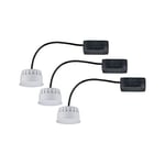 Paulmann 92473 LED spots enc. Modul Choose Coin grad. sur 3 niveaux kit de 3 rond 50mm 3x6W 3x470lm 230V 2700K Satin rond grad. plafonnier spot synth, Satiné