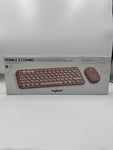 Logitech Pebble 2 Combo - K380 Keyboard & M350S Mouse - Pink - New