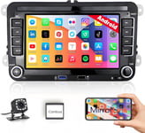 [1+32G] Autoradio Android Avec 7 Pouces Hd Écran Tactile Poste Radio Voiture Avec Gps Navi Wifi Bt Fm Rds Swc Pour Vw Golf 5 6 Passat Jetta Caddy T5 Touran Polo