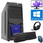 ULTRA FAST QUAD CORE Desktop Gaming PC Computer Bundle 3.9 8GB 1TB Windows 10 VE