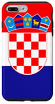 Coque pour iPhone 7 Plus/8 Plus Croatie Drapeau Cadeau croate pour les Croates