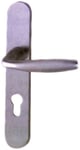 Ensemble de porte plaque large New york Clé i aspect inox F9 HOPPE - 1810/300M - 195mm - entr.7/70 C.7mm - 48/57 - 3540109