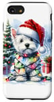 iPhone SE (2020) / 7 / 8 West Highland White Terrier Santa Hat Christmas Tree Lights Case