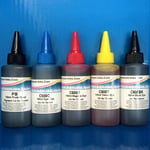 5x100ml PIGMENT/DYE Printer Refill Ink CANON Pixma MX720 MG5500 MG5550 Non OEM