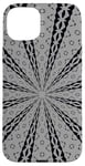 iPhone 15 Plus Star Effect Geometric Symmetrical Pattern Black Cut Out Case