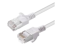 Microconnect - Nettverkskabel - Rj-45 (Hann) Til Rj-45 (Hann) - 1 M - U/Ftp - Cat 6A - Halogenfri, Slank - Hvit