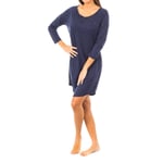 Tommy Hilfiger Womens Long-sleeved nightgown with boat neck 1487903526 woman - Blue - Size X-Small