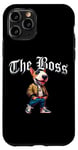 Coque pour iPhone 11 Pro Veste cool Bull Terrier Dog The Boss Cool pour chien, maman et papa