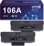 2 Cartouches de Toner de Remplacement pour HP 106A W1106A Compatible pour HP Laser 107a 107r 107w MFP 135a MFP 135r MFP 135w MFP 137fnw MFP 135wg MFP 137fwg