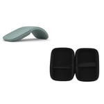 Souris tactile silencieuse sans fil Bluetooth 4.0,périphérique avec sac,souris de jeu pliable ultra fine pour ordinateur portable Microsoft - Type Green Mouse I Bag