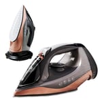 Quest 34149 Cordless Steam Iron / 2400W Electric Iron/Ceramic Soleplate/Self-Cleaning/Quick Heat-Up/Adjustable Temperature & Steam Output / 350ml Water Tank