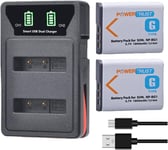 Lot de 2 batteries et chargeur NP-BG1 NP-FG1 pour Sony Cyber-Shot DSC-W150 DSC-HX5 DSC-N1 DSC-W170 DSC-T100 DSC-H55 DSC-H9 DSC-WX1 DSC-N2 DSC-H10 DSC-H7 DSC-T20