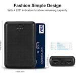 Power Bank 10000mAh, Mini-kannettava laturi 2 USB-portilla, yhteensopiva iPhone-, Samsung-laitteiden jne. kanssa