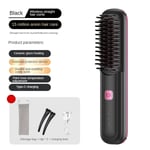 Cordless Hair Straightener Brush Portable Straightening Brush Negative Ion6817