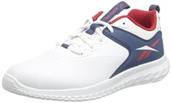 Reebok Boy's Rush Runner 4.0 Syn Running Shoe,Cloud White Vector Navy Vector Red , 1 UK Child