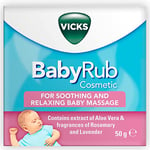 Procter & Gamble Vicks BabyRub Ointment, with Fragrances Of Rosemary And Lavender, for Soothing and Relaxing Baby Massage Jar 50g