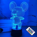 3D Koala Nattlampa Djur Illusion LED-lampa för Barns Rum
