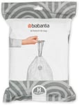 Brabantia 138744 PerfectFit Bin Liners 40 count (Pack of 1), White - Code H 