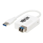 TRIPP LITE USB 3.0 Multimode Fiber Optic Transceiver Ethernet Adapter  10/100/1000 Mbps  1310nm  550m  LC - nettverksadapter - USB - 1000Base-X x 1