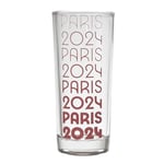 PARIS 2024, CJO4406, Lot de 3 Verres Tubo Coffret, 20 cl, Produit Officiel sous Licence, Design moderne, Idéal pour cocktail, Parfait la Maison, Lavable au Lave-vaisselle