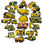 20pcs Engineering vehicle shoe charms for Croc charms Clogs Sandals,Shoes Accessories Charms for Party Favors Gifts