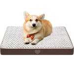 VANKEAN Waterproof Dog Bed Mat Reversible (Warm and Cool) with Removable Machine Washable Cover, Dog Bed Matterss for Crate, Dog crate mat, Dog Pad Pet Bed for Small to Large Dogs, Navy/Grey