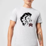 East Mississippi Community College Lion Head and Logo Men's T-Shirt - Grey - XL