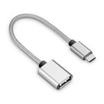 Câble USBC vers usb-c mâle vers usb-c 3.0 femelle,adaptateur pour MacBook Pro,Samsung,Huawei,Xiaomi,cordon de données - Type Argent