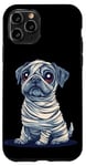 Coque pour iPhone 11 Pro Chien mignon comme momie pour les amoureux des chiens et des momies