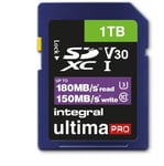 INTEGRAL Carte SD 1TB Classe 10 UHS-I V30 A2 R180/W150 MB/s