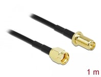 DELOCK Antenna Cable RP-SMA plug to RP-SMA jack LMR/CFD100 1 m