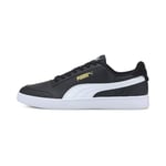 PUMA Unisex Shuffle Baskets, Puma Black Puma White Puma Team Gold, 38.5 EU