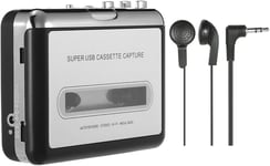 Ezcap Cassette de Capture USB Cassette Cassette à MP3 Convertisseur en Ordinateur Stéréo HiFi Qualité de Son Mega Bass Audio Lecteur de Musique avec écouteur