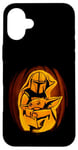 Coque pour iPhone 16 Plus Star Wars The Mandalorian Halloween Pumpkin Carving