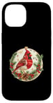 Coque pour iPhone 14 Red Cardinal Christmas Bird Pyjama Merry Christmas