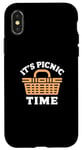 Coque pour iPhone X/XS It's Picnic Time - Fun Picnic Basket Design for Outdoor Love