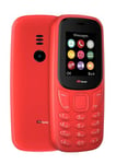 TTfone TT170 UK Sim Free Simple Feature Mobile Phone 1.8inch Screen Camera, Bluetooth Game, Alarm - Pay As You Go (O2, with £10 Credit, Red)