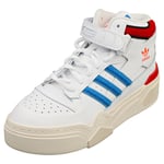 adidas Forum Bonega 2b Womens White Blue Red Fashion Trainers - 8 UK