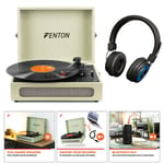 Briefcase Record Player with Bluetooth Headphones & Built-in Speakers USB RP118C