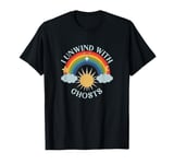 I Unwind With Ghosts Rainbow Sun Stars T-Shirt