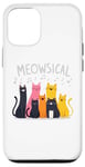 Coque pour iPhone 12/12 Pro Meowsical Cat Daddy Mommy Cheshire Race Chat Musique