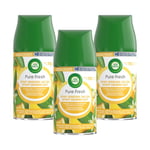 Air Wick - Lot de 3 Recharges diffuseur désodorisant FreshMatic Pure Fresh - Fleurs de Citronnier