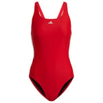 Adidas HD0404 3S MID SUIT Swimsuit Women's vivid red/white 42